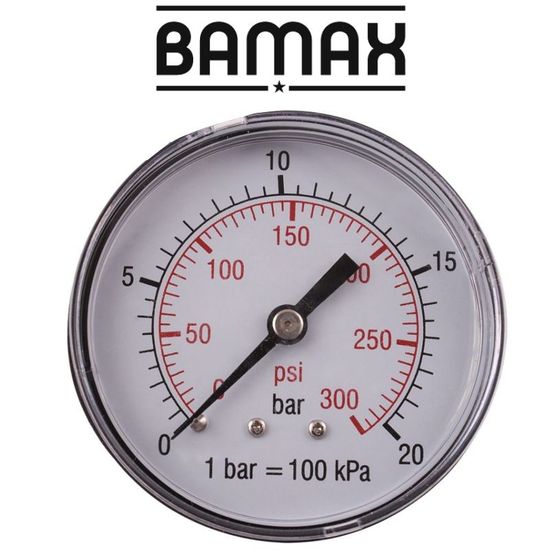 GAV Pressure Gauge 0-20bar1/4rear 63mm D6314r20